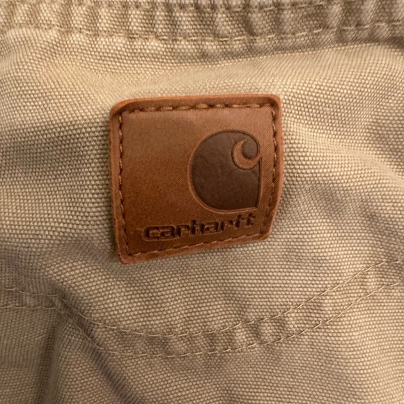 Men’s Carhart pants size 42x30 Loose fit Carpenter work blue collar construction - Picture 7 of 9